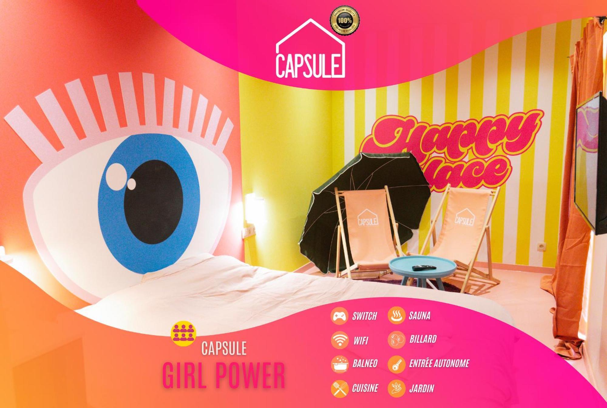 Capsule Girl Power Spa - Balneo - Sauna - Karaoke - Billard - 2 Chambres Charleroi Exterior foto